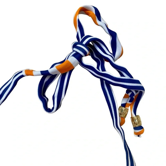 Cabana Life Orange Drive One-Piece Swimsuit Blue Orange Striped – NWT Size M - Picture 5 of 15